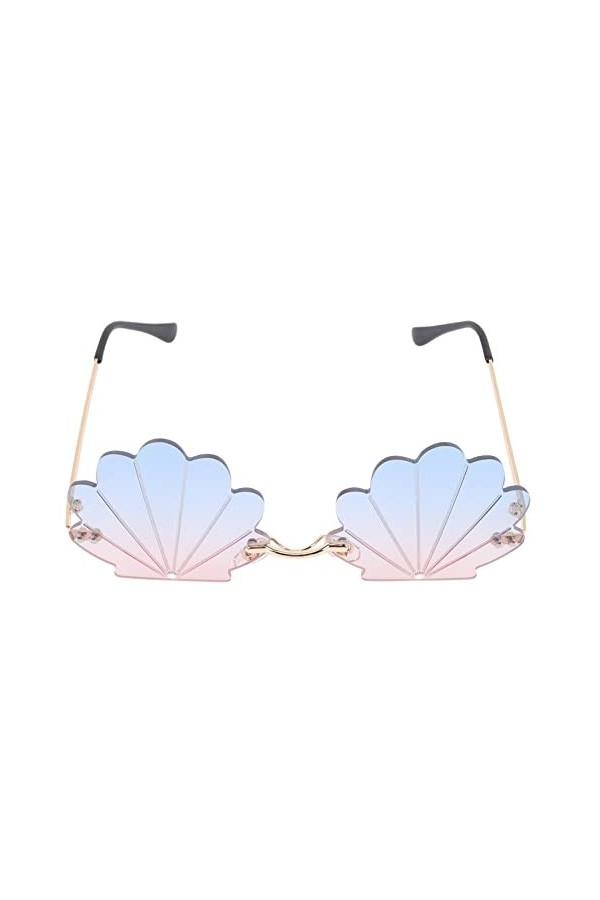 SOIMISS Lunettes Sans Monture Lunettes De Soleil Pour Femmes Transparent Sans Monture Vague Lunettes De Soleil Lunettes De So