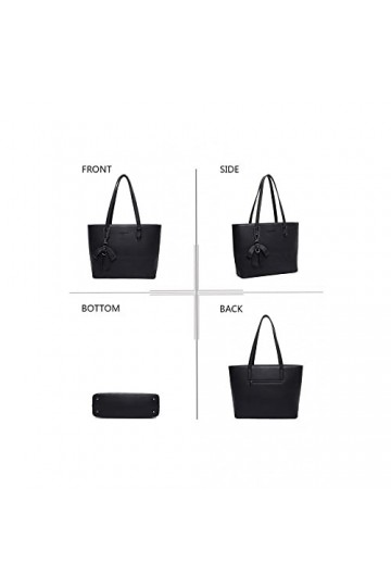 Olivia & Gallantry - Sac à main femme + Cadeau surprise, Sac Cabas Femmes PU Cuir ECO Grand Sac a Main Travail Cours