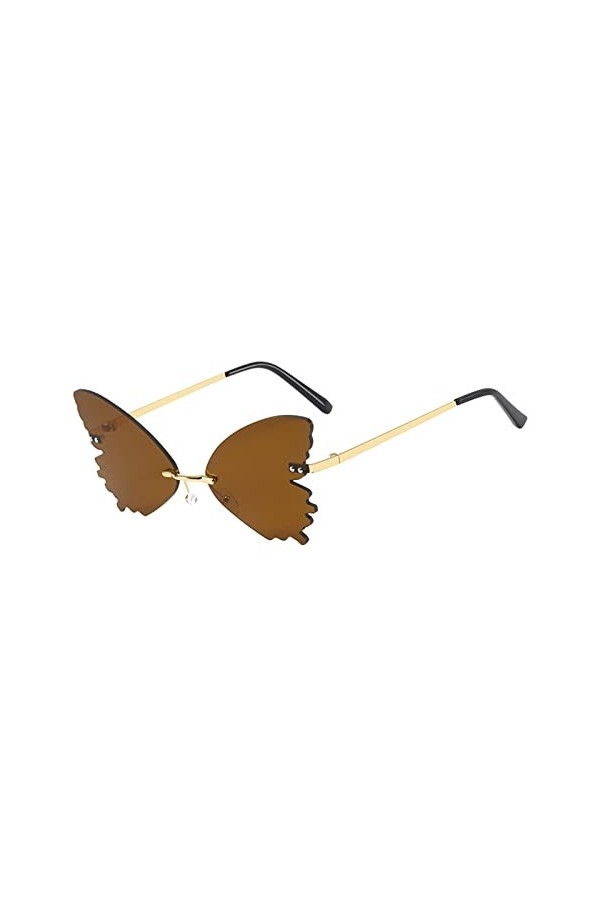 Dorjuli Lunettes de soleil pour femme - Mode surdimensionnée - Lunettes de soleil classiques - Verres miroir sans monture - L