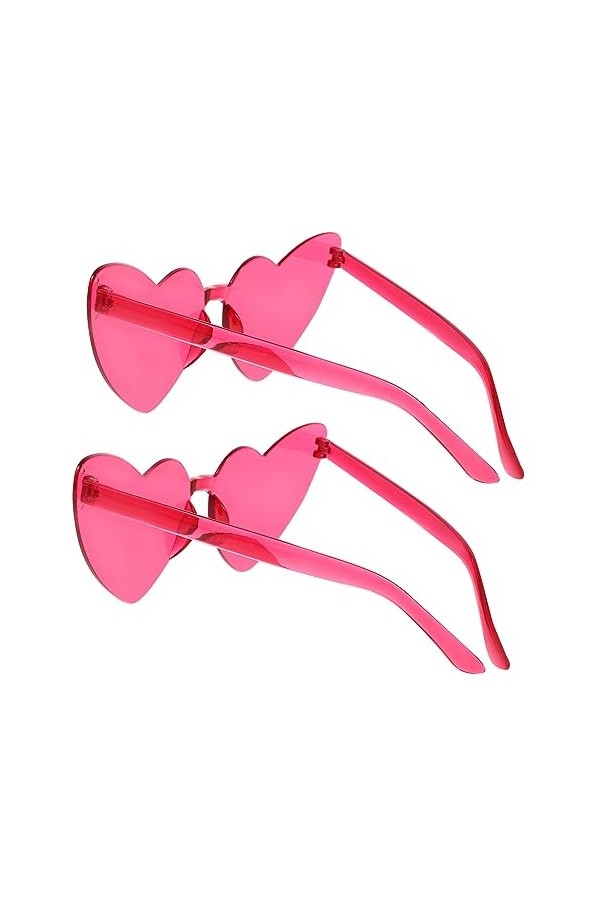 ibasenice 2 Pièces Lunettes Coeur Damour Nuances De Nouveauté Lunettes De Soleil Damour Lunettes De Soleil Vintage Pour Femme