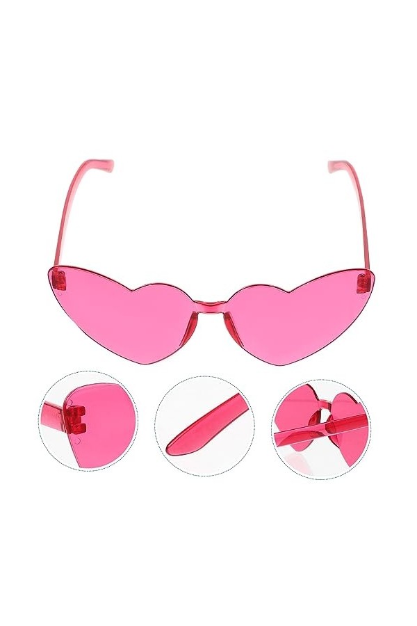 ibasenice 2 Pièces Lunettes Coeur Damour Nuances De Nouveauté Lunettes De Soleil Damour Lunettes De Soleil Vintage Pour Femme