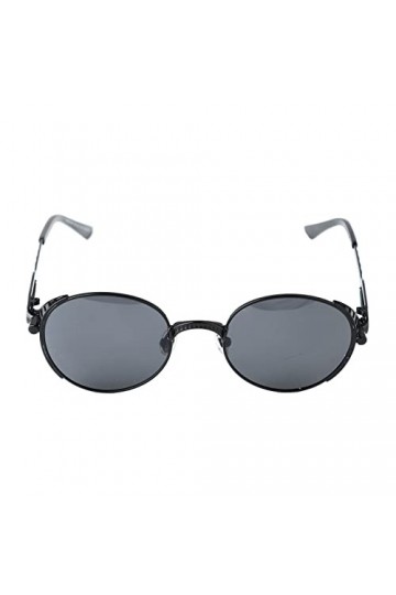 Shanrya Lunettes de Soleil Unisexes, Lunettes Grises Empêchant Les Reflets Forts Bloc de Cadre Noir Lumière du Soleil Lunette