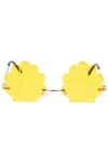 USHOBE 1Pcs Lunettes De Soleil Lunettes De Conception En Forme De Coquille Lunettes De Soleil De Mode Sans Monture Accessoire
