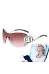 Baixia Lunettes de soleil serpent femme,Accessoires de lunettes de serpent surdimensionnés résistants aux UV Y2K - Grandes lu