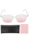 Lunettes De Soleil Pour Femmes Transparent Gradient Large PC Frame Fashion Blue Light Blocking Lunettes De Soleil Pour Femmes