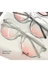 Lunettes De Soleil Pour Femmes Transparent Gradient Large PC Frame Fashion Blue Light Blocking Lunettes De Soleil Pour Femmes