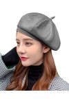 Maeau - Chapeau de Peintre Cabbie Casquette Femme Newsboy Casquette Cuir PU Chapeau Vintage Baker Boy Hats Peaked Winter Hat 