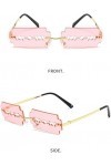 Uteruik Lunettes de soleil sans monture pour femme B 