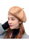 Maeau - Chapeau de Peintre Cabbie Casquette Femme Newsboy Casquette Cuir PU Chapeau Vintage Baker Boy Hats Peaked Winter Hat 