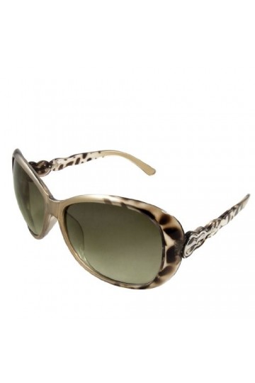 Ruilogod Modèle léopard en plastique papillon cadre lunettes de soleil à lentilles pour femmes