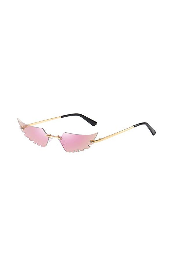 MaNMaNing Mode irrégulière Homme Femmes Aile Forme Lunettes de Soleil Lunettes Nuances Vintage rétro Protectional Style Class