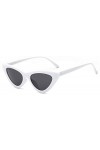 JFAN Lunettes de Soleil Vintage Œil De Chat Lunettes de Soleil Femmes Homme Clout Goggles Charnières Métalliques, Noir