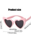 CUHZA Lunettes de soleil coeur rétro, lunettes de soleil coeur dames avec protection UV400, lunettes de soleil hippie en form