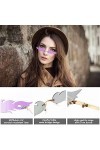 Weinsamkeit Lunette de Soleil en Forme de Flamme, 3 PCS Lunette de Soleil Femme Flamme, Feu Lunettes de Soleil Sans Monture,L