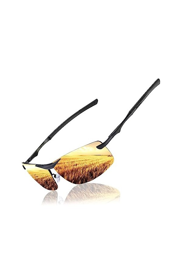 Lunettes de soleil Pilote polarisées hommes femmes Mode Sommer Vacances Extérieur Conduite Pêche Course à pied Cadre incassab