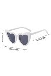 SKHAOVS 4 Paires Lunettes de Soleil Coeur, Rétro Cat Eye Lunettes, Retro Heart Lunettes de Soleil, Lunettes de Fête, Lunettes