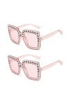 MIVAIUN 2 Pièces Lunettes de Fête Rétro pour Femme, Lunettes pour Femmes, Lunettes de soleil polarisées pour femme vintage ré