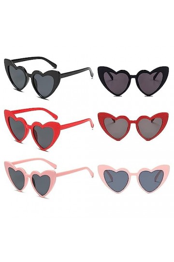 Lunettes de Soleil Vintage en Forme de Coeur，Lunettes de Soleil à Monture en Forme de Coeur Pour Femmes，Lunettes de Soleil en