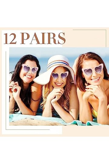 Lunettes de Soleil Vintage en Forme de Coeur，Lunettes de Soleil à Monture en Forme de Coeur Pour Femmes，Lunettes de Soleil en