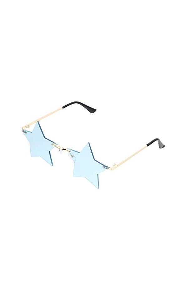 TOYANDONA Lunettes de soleil en forme détoile - Verres amusants - Protection UV - Accessoire photo - Pour homme et femme