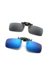 yufana 2 Pièce Lunettes Myopie Polarisées, Lunettes de Clip, Clips Lunettes Soleil Hommes et Femmes, Appliquer pour les Fêtes
