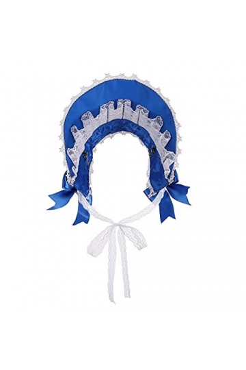Chapeau de Soleil Lolita avec nœuds en Dentelle Bleu Marine Bleu Marine 