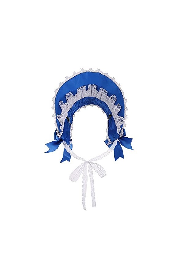 Chapeau de Soleil Lolita avec nœuds en Dentelle Bleu Marine Bleu Marine 