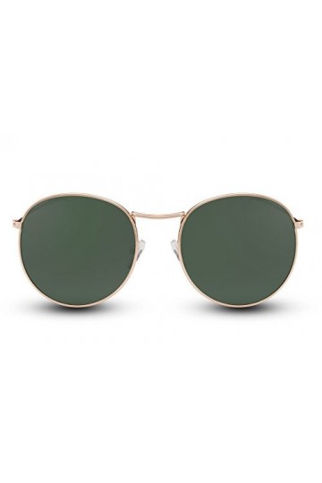 Cheapass Sunglasses Lunettes Rondes Rétro Classique Verres Verts UV400 Hommes Femmes