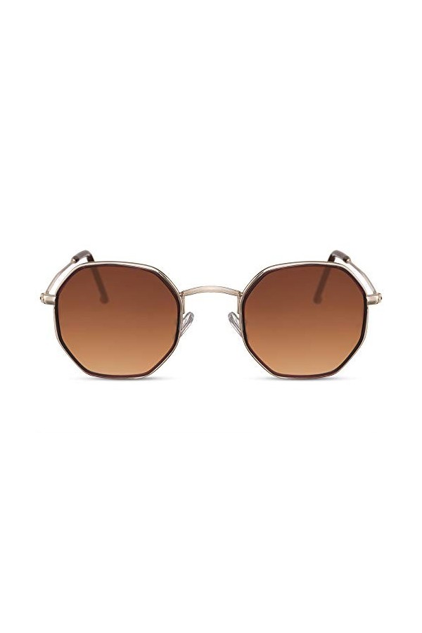 Cheapass Lunettes de Soleil en Métal Lunettes Pilote Monture Noire avec des Verres Violets-Roses Dégradés Translucides UV400 