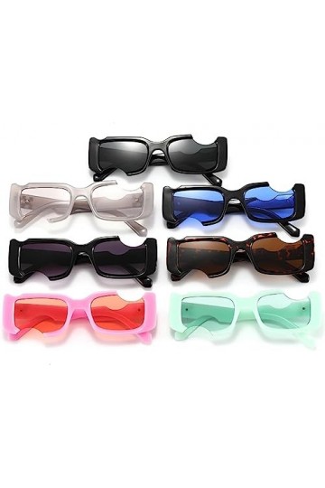 Été extérieur Petit Cadre Rectangle Designer Lunettes de Soleil personnalisé Hip Hop Trou Lunettes de Soleil Nuances pour Hom