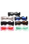 Été extérieur Petit Cadre Rectangle Designer Lunettes de Soleil personnalisé Hip Hop Trou Lunettes de Soleil Nuances pour Hom