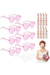 Bride Lot de 16 paires de lunettes de soleil en forme de cœur pour femme
