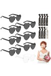 Bride Lot de 16 paires de lunettes de soleil en forme de cœur pour femme