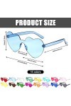 16 Pièces Lunettes de Soleil Coeur: Lunettes de Soleil en Forme de Coeur, Lunettes De Fête Transparentes Lunettes Coeur Pour