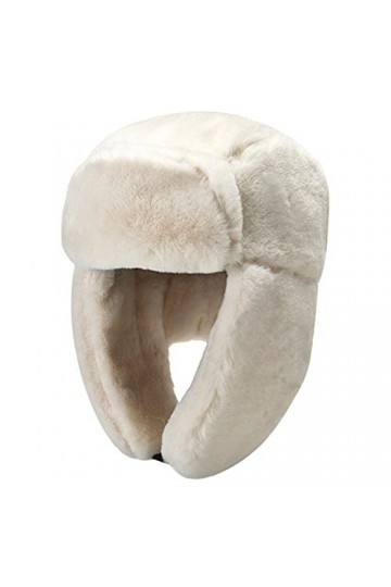 RRiody Chapeau de trappeur chaud pour femme - Chapeaux russes dhiver avec cache-oreilles - Casquette bomber épaisse pour ski