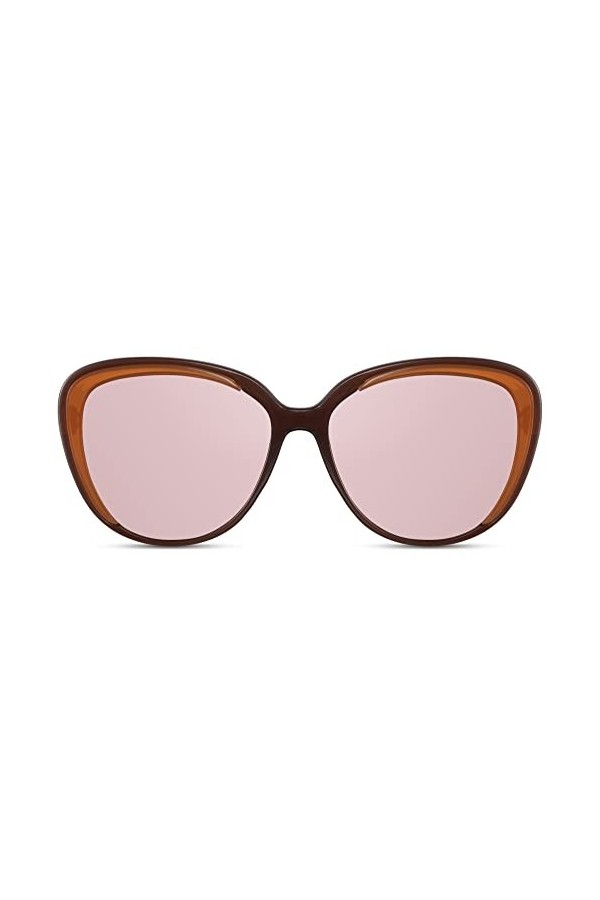 Cheapass Lunettes de Soleil Papillon Grises avec Grands Verres Violets Dégradés Protection UV400 Femmes