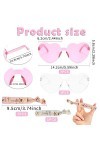 Lot de 8 paires de lunettes de soleil en forme de cœur - 8 bracelets - Style rétro - Sans monture - Accessoires photo pour ma