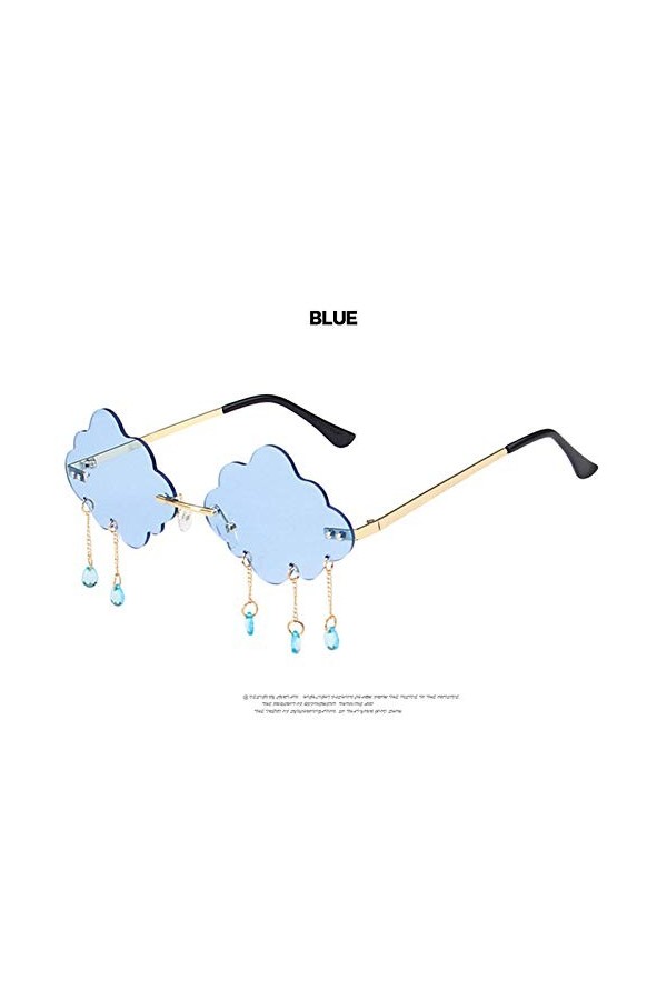 Lunettes de soleil vintage pour femme - Lunettes de soleil sans bord - Lunettes de soleil hippie - Lunettes de soleil papillo