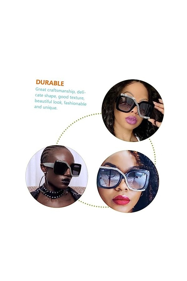 INOOMP Lunettes De Soleil Femme Des Lunettes De Soleil Lunettes De Soleil Plates Lunettes De Soleil Carrées Pour Femmes Aux F