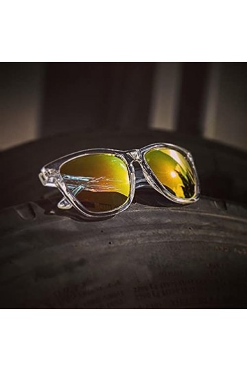 SARGE Unisexe Clear Frame Green Lens Lunettes&nbsp;de Soleil Lunettes de Soleil Mode Lunettes de Soleil Femmes Lunettes de Vue