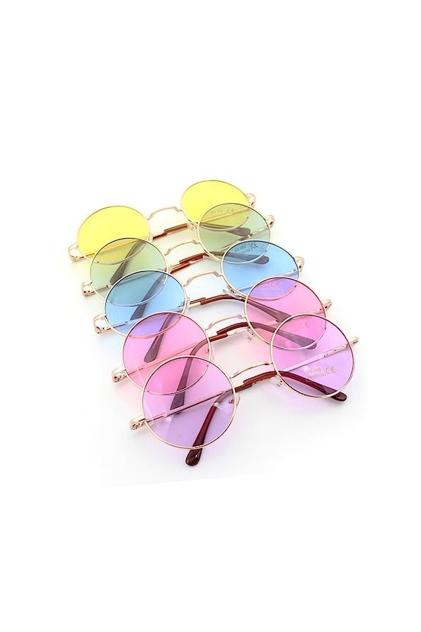 SOIMISS Rave Lunettes De Soleil Pour Femmes Lumière Fluorescente Lunettes Femmes De Lunettes De Soleil Couleur Or Cadre Lunet