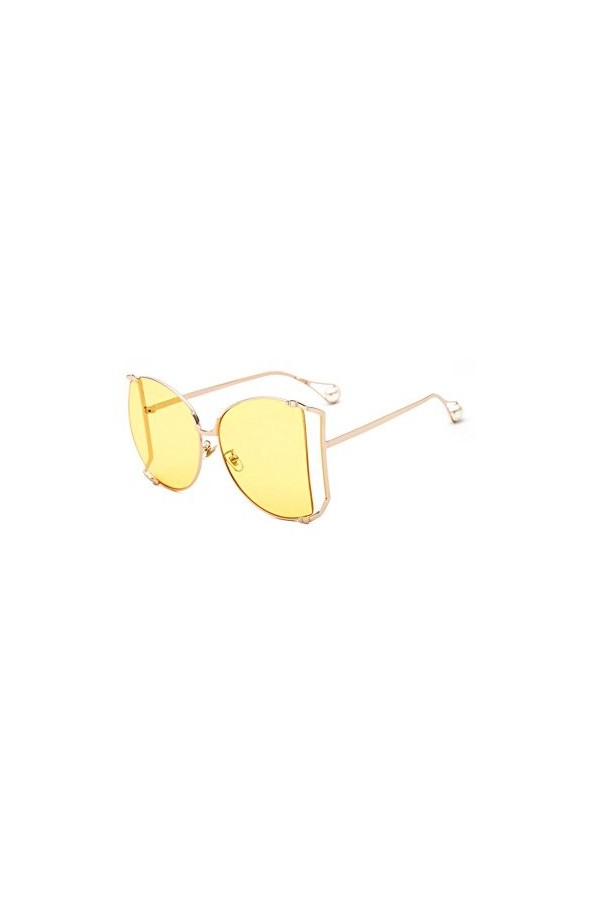 Lubier pour femme Perle de Grand cadre Lunettes de soleil Lunettes soleil femme coloré en métal ajouré dans toute SA Vérité l