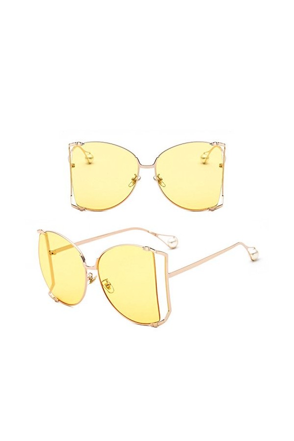 Lubier pour femme Perle de Grand cadre Lunettes de soleil Lunettes soleil femme coloré en métal ajouré dans toute SA Vérité l
