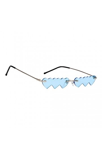 INOOMP 1 PC Coeur Lunettes De Soleil Jaune Lunettes De Soleil Sans Monture Pour Les Femmes Lunettes De Soleil Teintées Jaunes