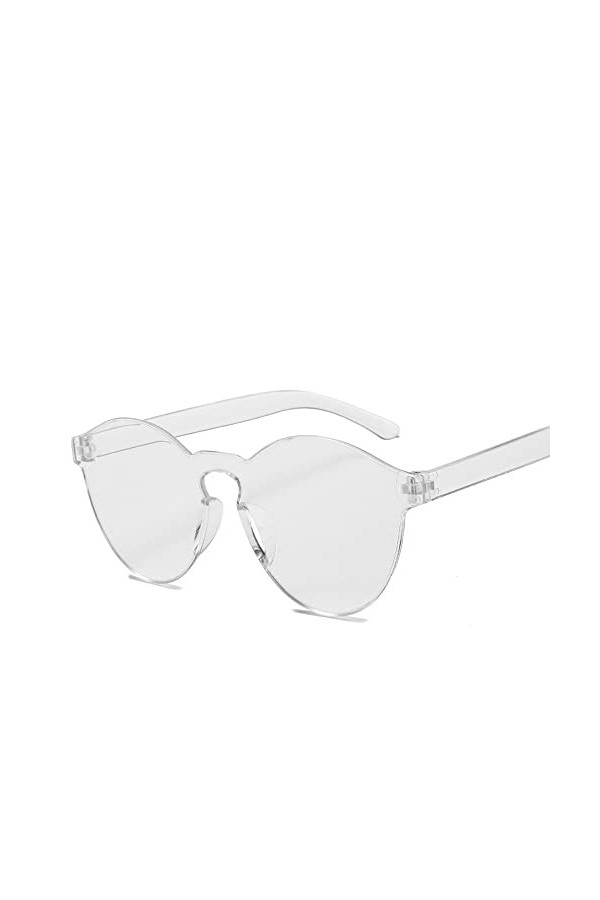 Moto Mode Ronde Bonbons Lentille sans Cadre Lunettes De Soleil Femmes Hommes Gelée Couleur sans Cadre Lunettes De Soleil Femm