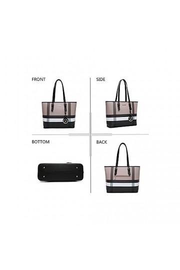 Olivia & Gallantry - Sac à main femme G7419 + Cadeau surprise, Sac Cabas Femmes PU Cuir ECO Grand Sac a Main Travail Cours Ly