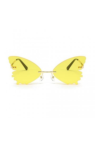 Lunettes de soleil vintage polarisées pour femme - Lunettes de soleil rétro - Lunettes de soleil sans monture - Couleurs hipp