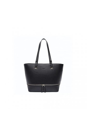 Olivia & Gallantry - Sac à main femme M-9400 + Cadeau surprise, Sac Cabas Femmes PU Cuir ECO Grand Sac a Main Travail Cours L