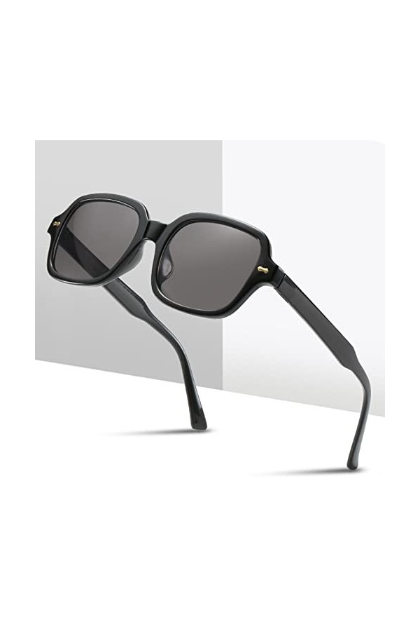 SARGE Lunettes de Soleil carrées Femmes&nbsp;&nbsp;&nbsp;Marque de Luxe Designer Nouveau rétro Clair Jaune Lunettes de Soleil Hommes Vintage