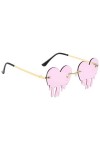 1 Paire Lunettes De Goutte Damour Lunettes Disco Lunettes De Soleil Coeur Damour Lunettes De Soleil Pour Hommes Décor Lunett